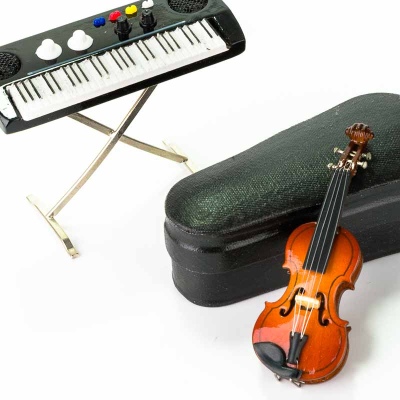 1:12 Puppenhaus Miniatur Violine Musikinstrumente Sammlung DIY Dekor Gesche^RZ 