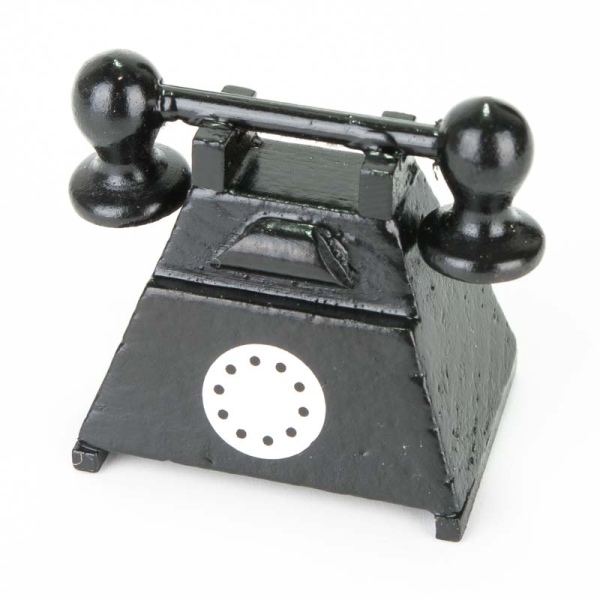 Telefon schwarz für Puppenstube