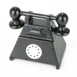 Telefon schwarz für Puppenstube