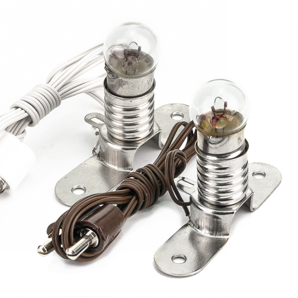 LED-Lämpchen mit Fassung, Kabel, Stecker und Stegfassung 3,5 Volt E10, Krippenbeleuchtung