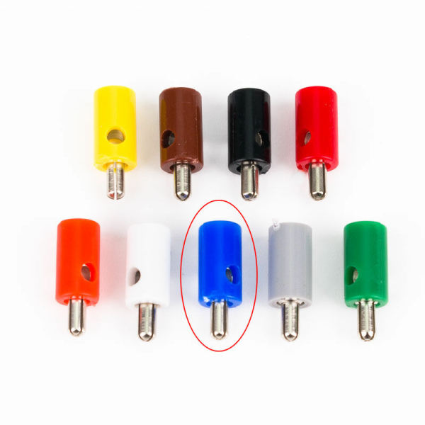 Mini-Bananenstecker in blau, 0,28