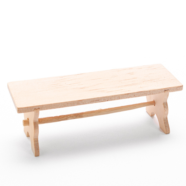 einfache Holzbank für Puppenhaus, 2,49
