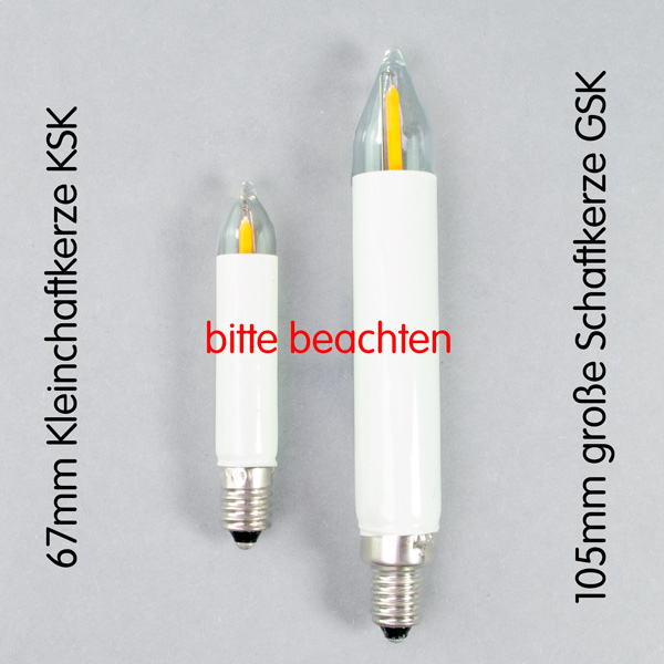 LED Ersatzkerzen Für Lichterketten - E10 Sockel, 3W / 16V, 2 Stück, Energiesparend & Langlebig