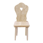 rustikaler Dekostuhl mit Herz NATUR