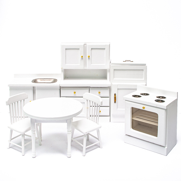 Komplettset Küchenmöbel 7-tlg WEISS