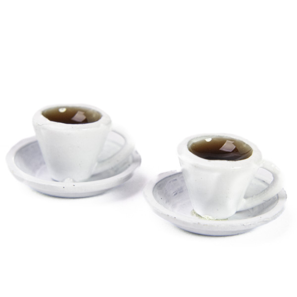 2 Espressotassen für Puppenhaus
