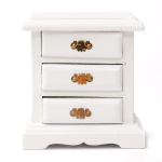 Nachttisch 3 Laden WEISS