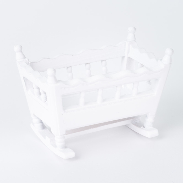 Puppenhaus Mini Babywiege - Holz Möbel Für 1/12 Puppenhäuser