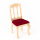 Stuhl mit rotem Polster
